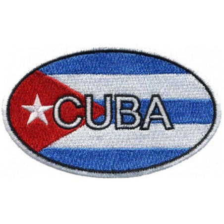 Parche ovalado bandera Cuba